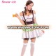 Free Shipping Womens Bavarian Bar Maid Costume White German Oktoberfest Maid Dress Beer Girl Costume