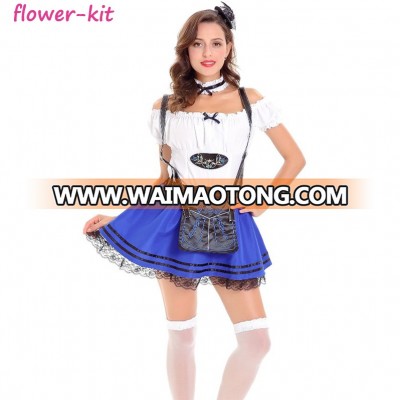 Free Shipping Carnival Fancy Oktoberfest German Beer Girl Costume